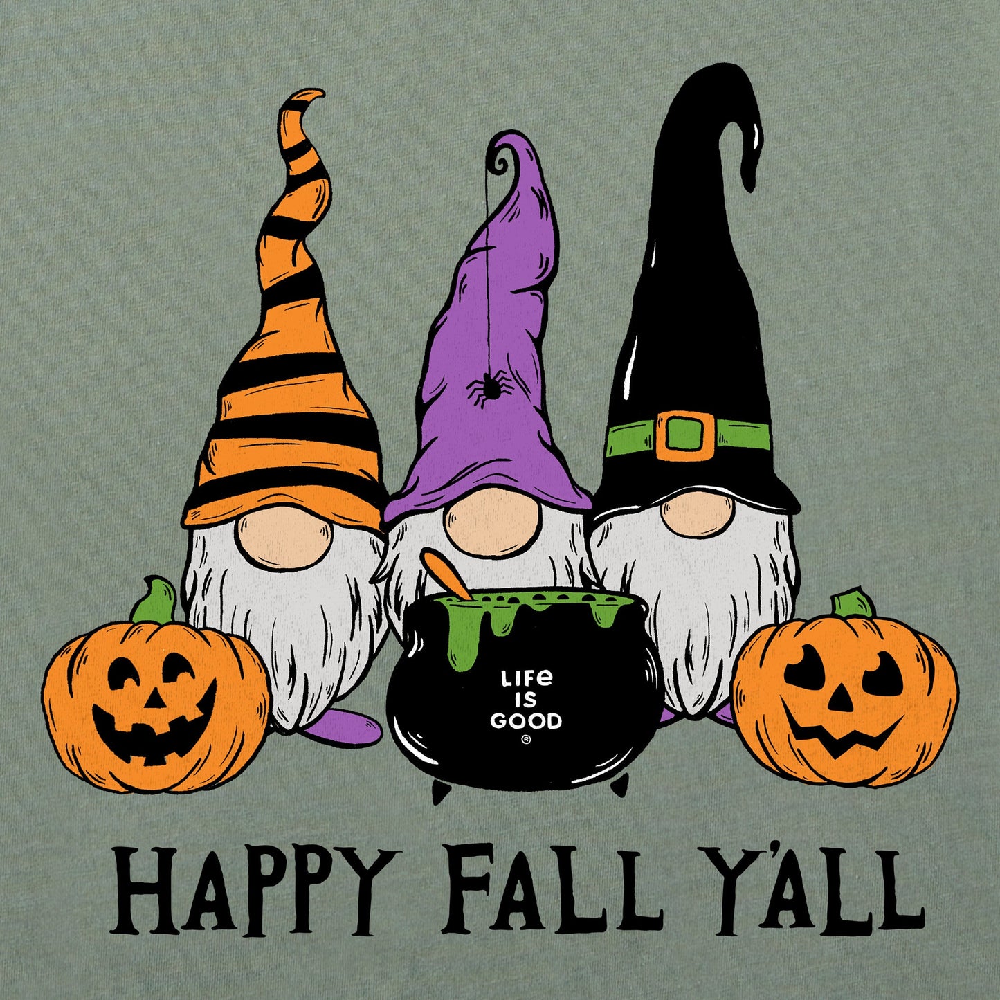Women's Happy Fall Y'all Long Sleeve Crusher Tee
