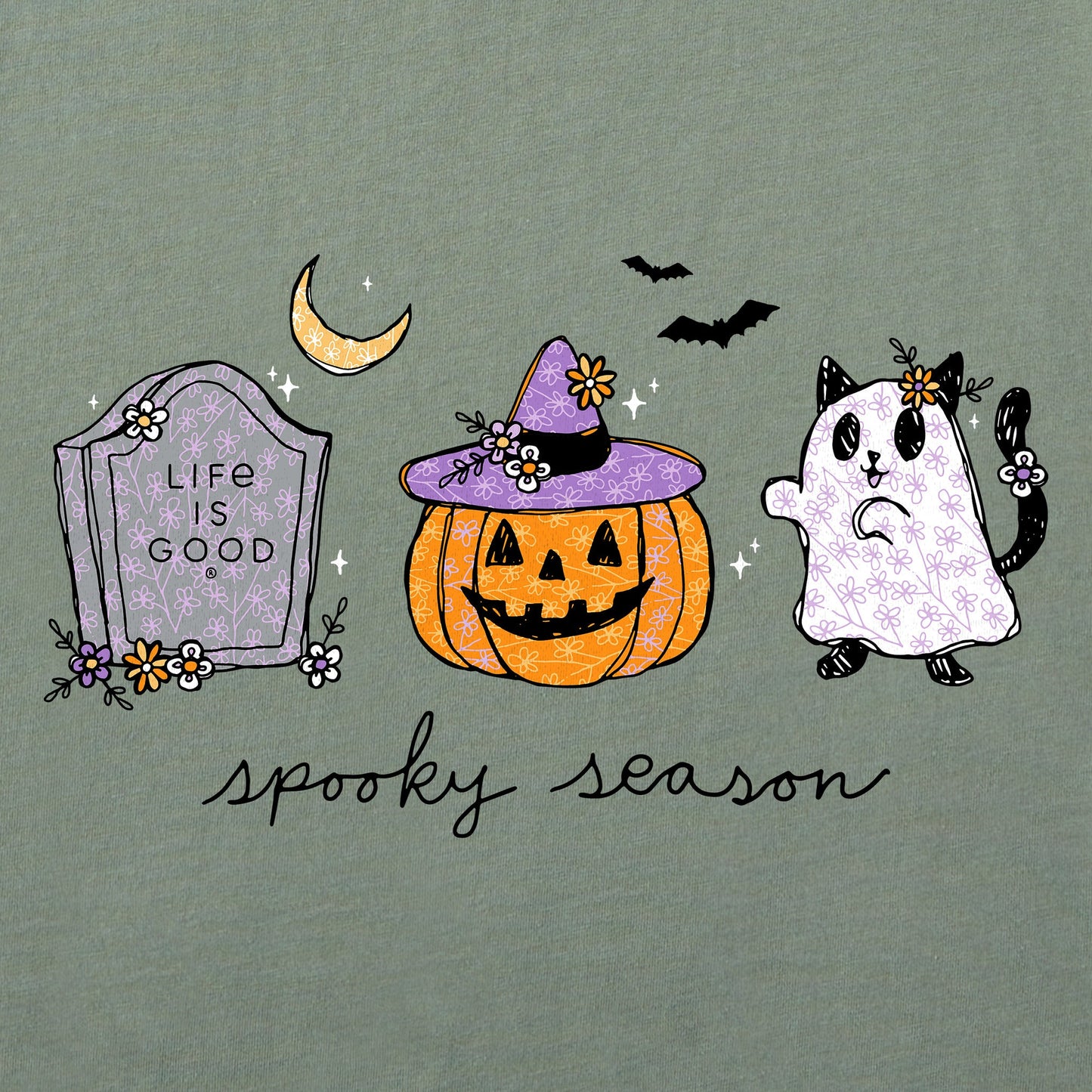 Women's Spooky Season Halloween Short Sleeve Crusher Tee