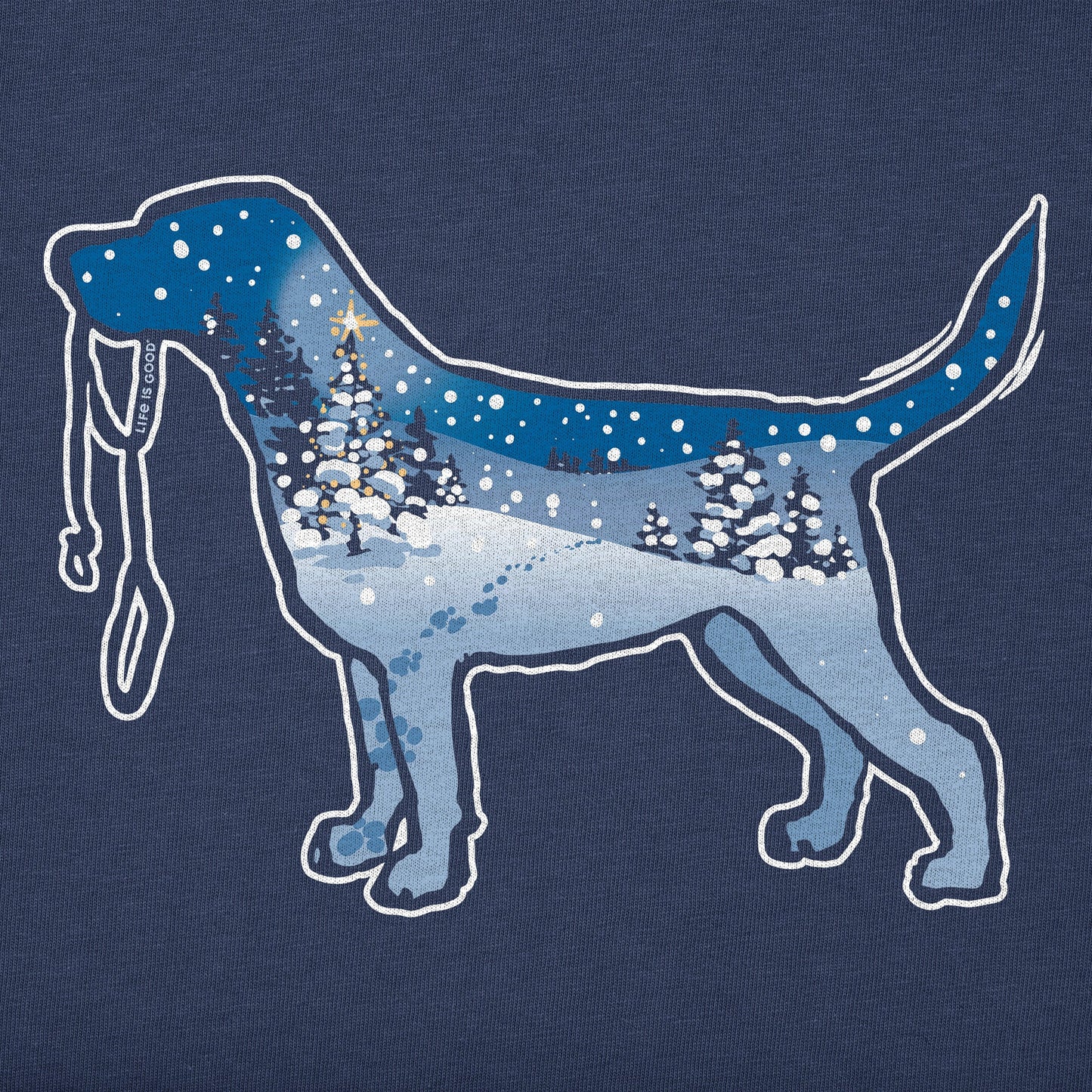 Women's Snowscape Dog Simply True Fleece Hoodie