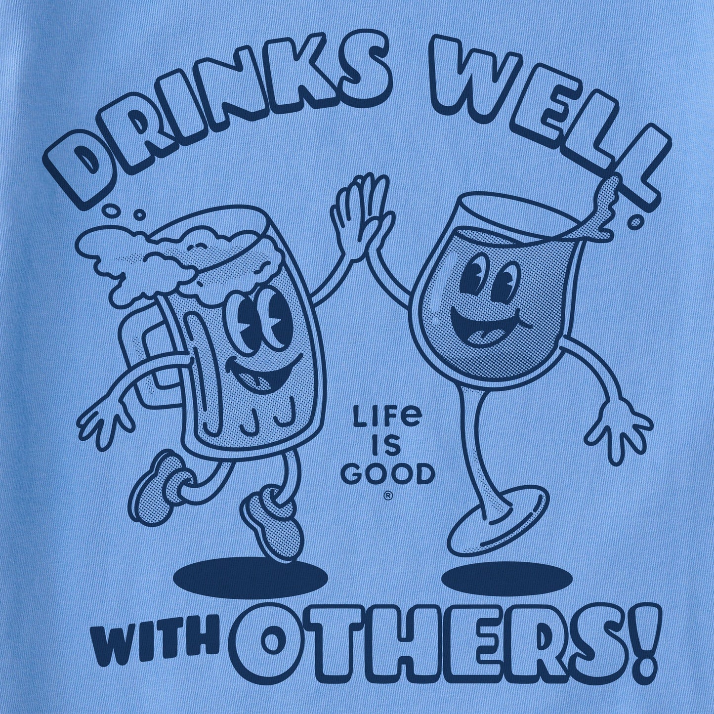 Women's Drinks Well With Others Mascot Short Sleeve Crusher Boxy Tee
