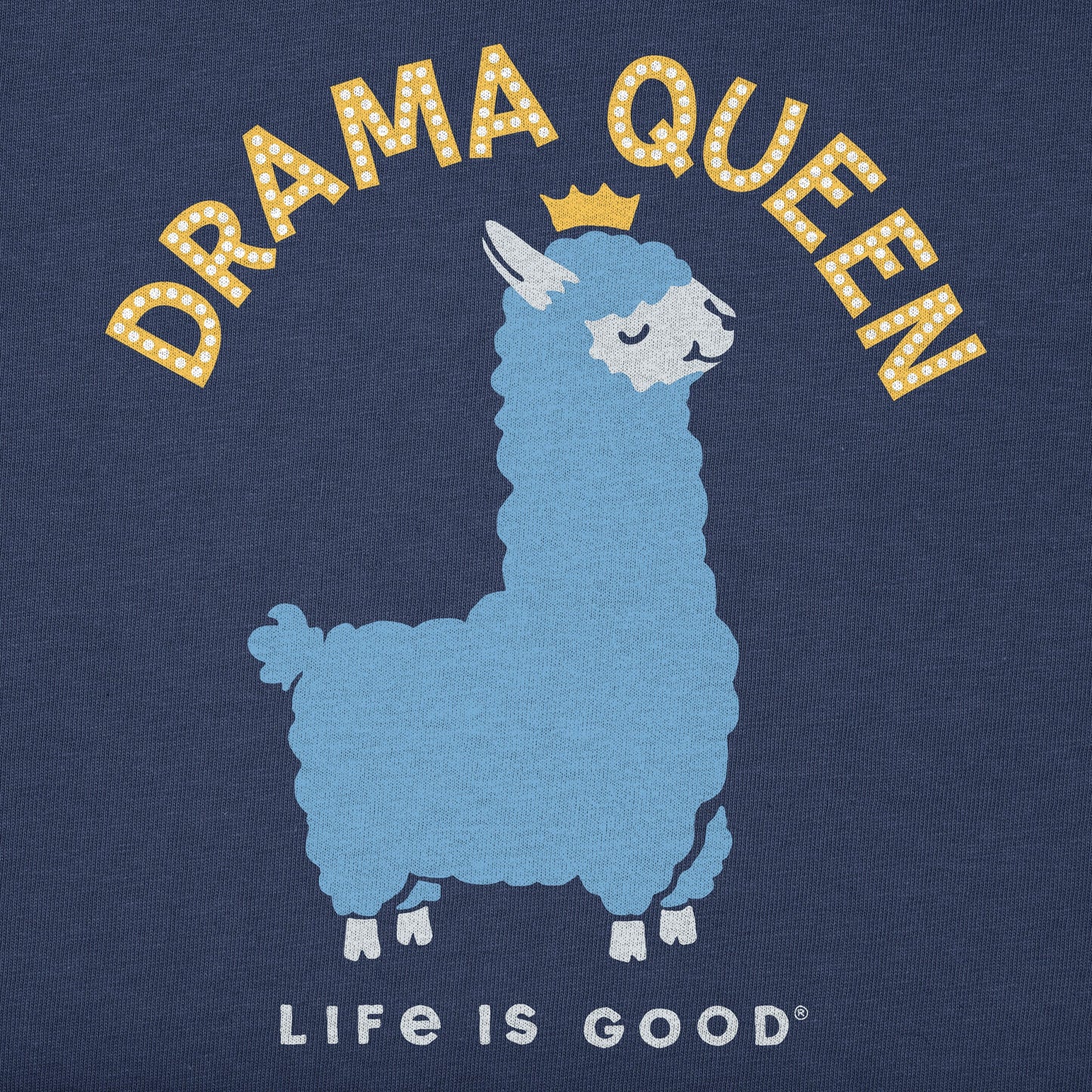 Kids Drama Queen Llama Short Sleeve Crusher Tee