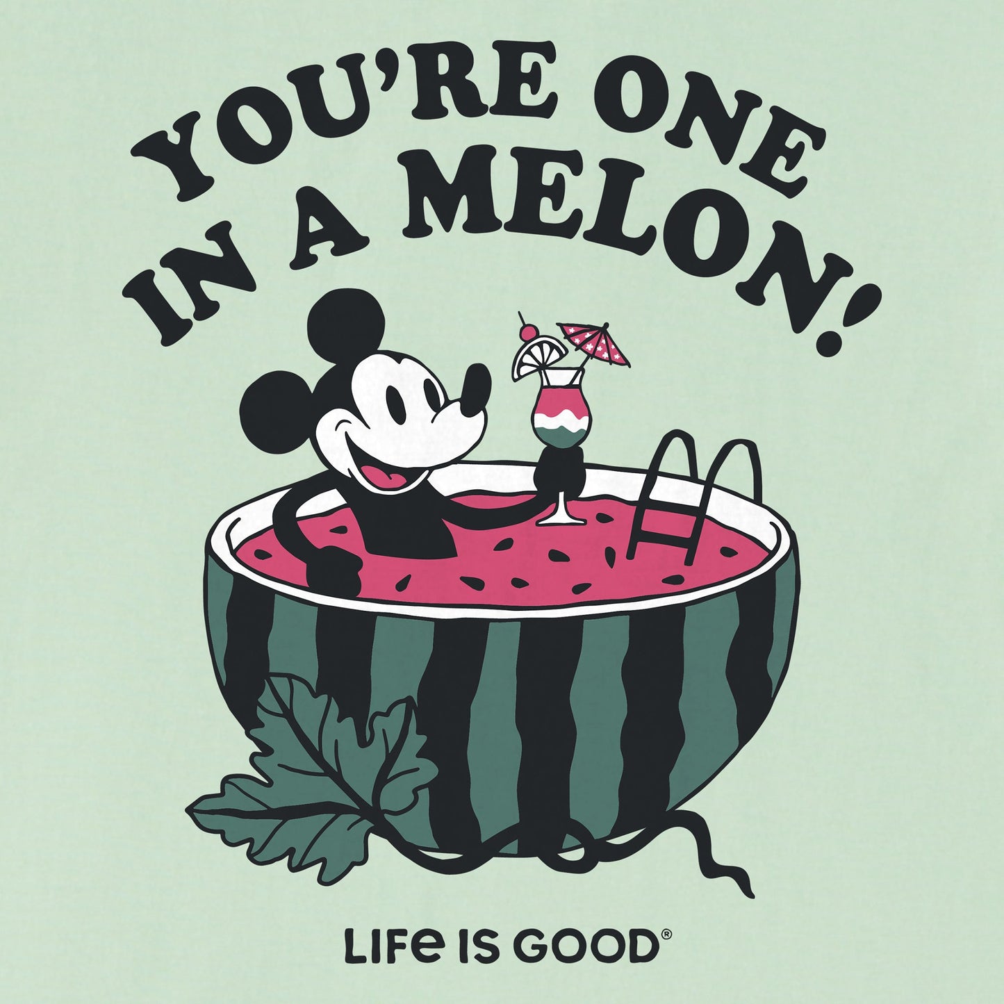 Women's One in a Melon Steamboat Willie Short Sleeve Crusher Tee