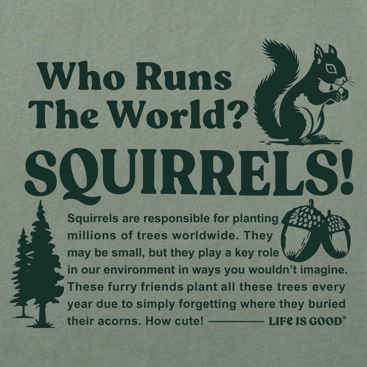 Women's Squirrels Run the World Short Sleeve Crusher Tee