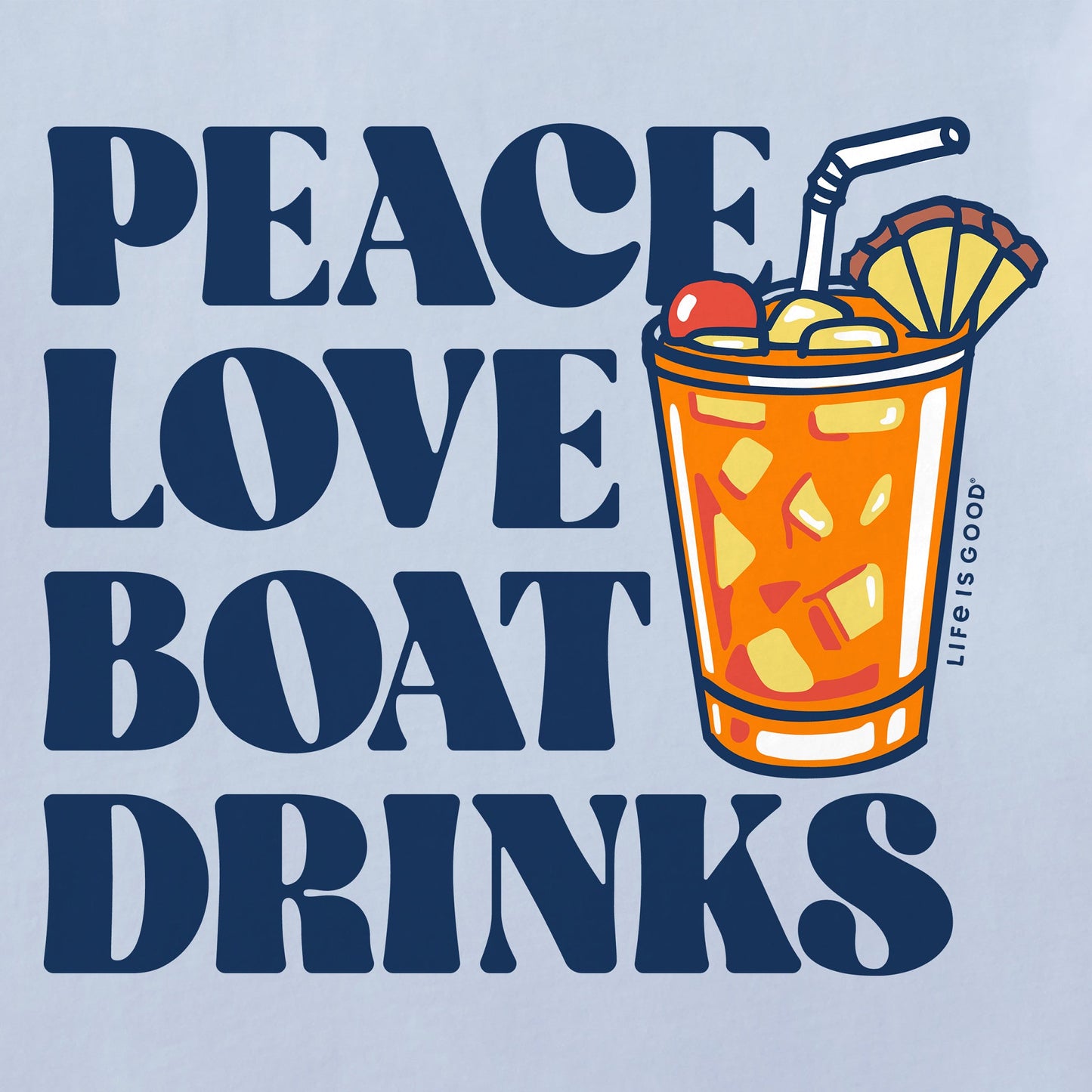 Women's Peace Love Boat Drinks Short Sleeve Crusher Tee
