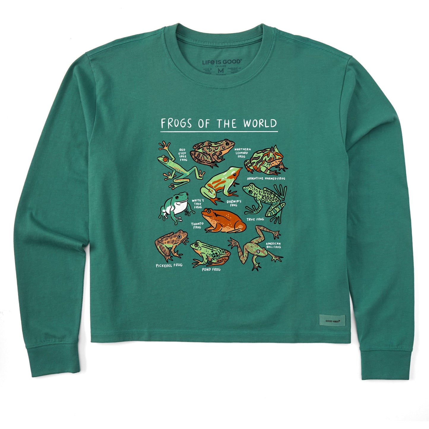 Women's Frogs of the World Long Sleeve Crusher Boxy Tee