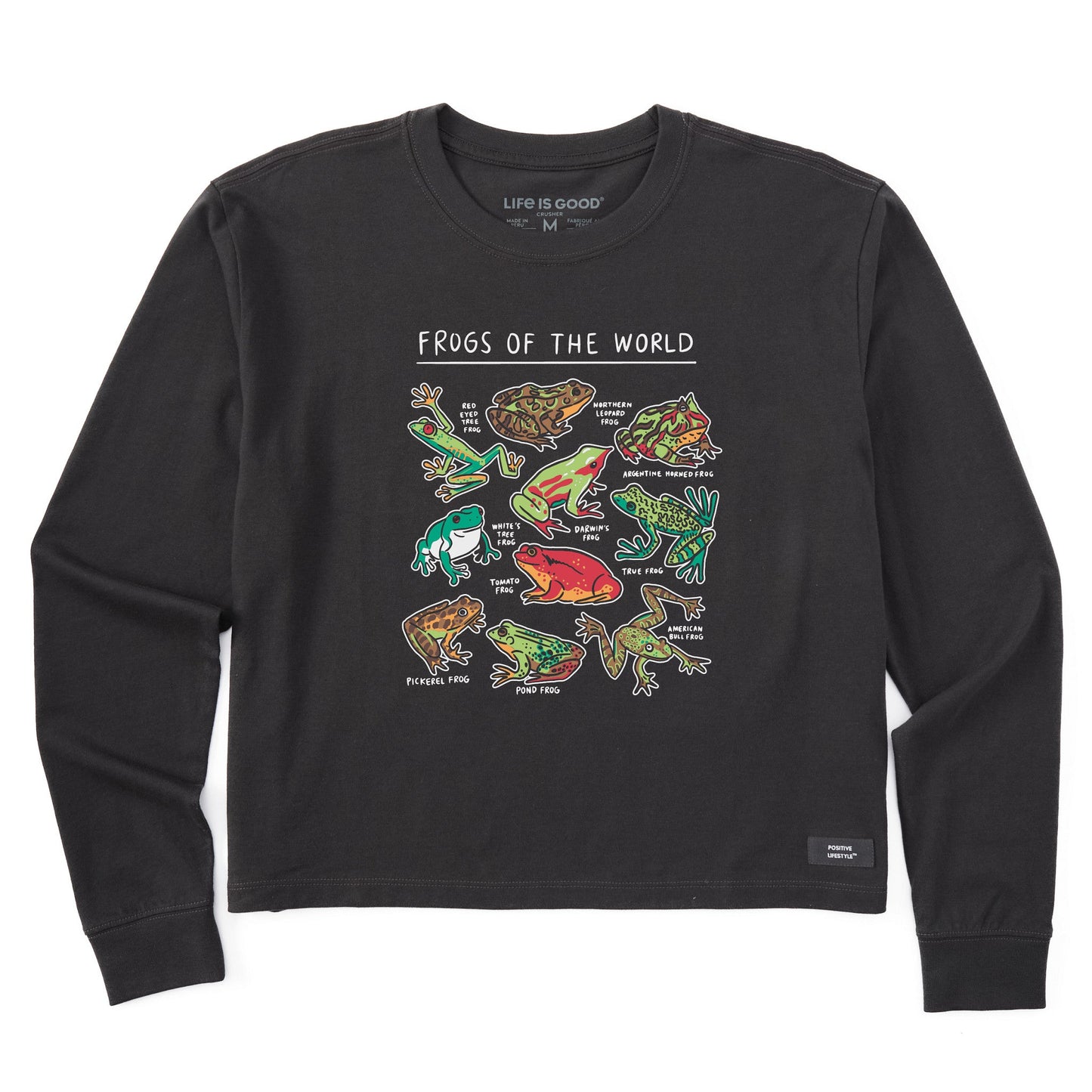 Women's Frogs of the World Long Sleeve Crusher Boxy Tee