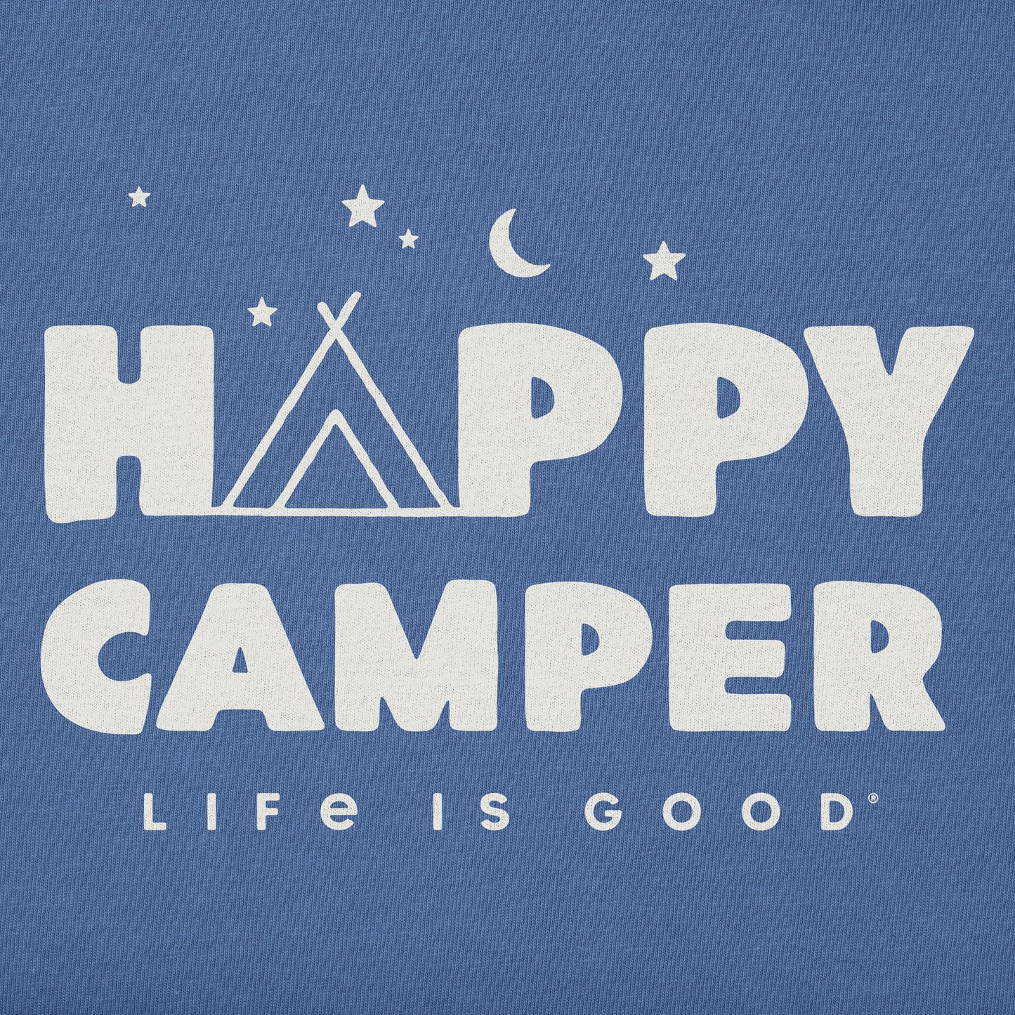 Kids Happy Camper Tent Night Short Sleeve Crusher Tee