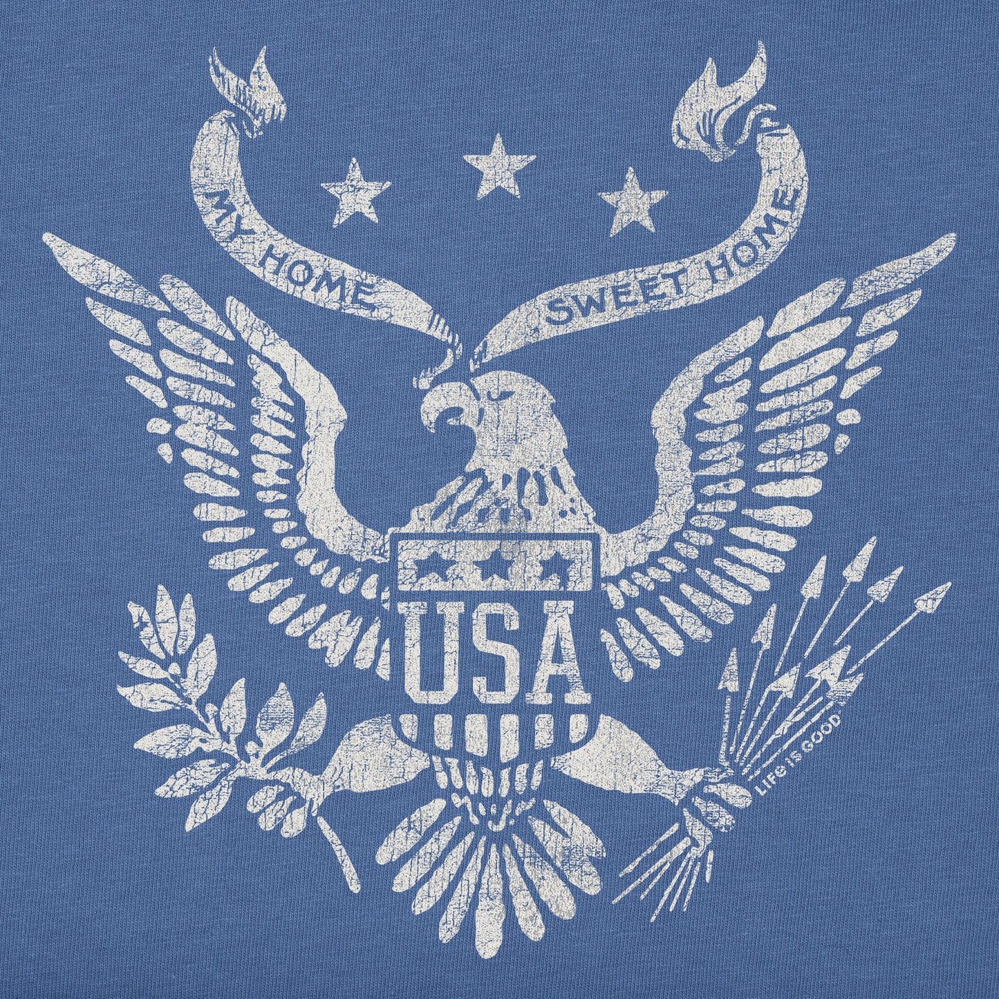 Women's Home Sweet Home USA Eagle Short Sleeve Crusher Tee