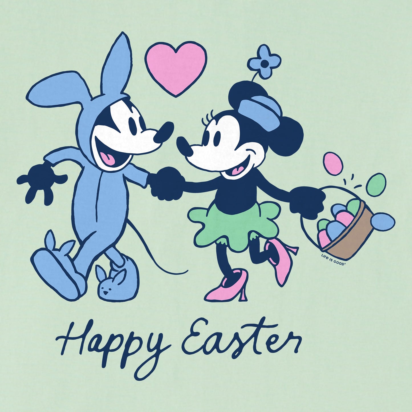 Kids Willie and Minnie Happy Easter Short Sleeve Crusher Tee