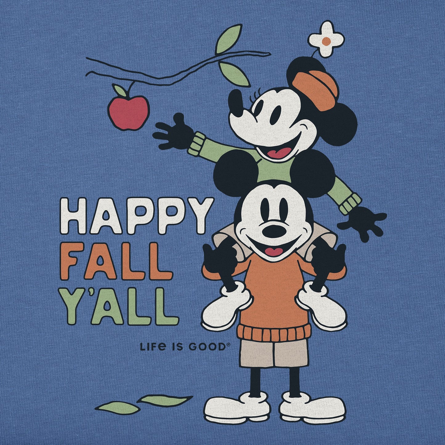 Men's Happy Fall Yall Apple Picking Long Sleeve Crusher Tee