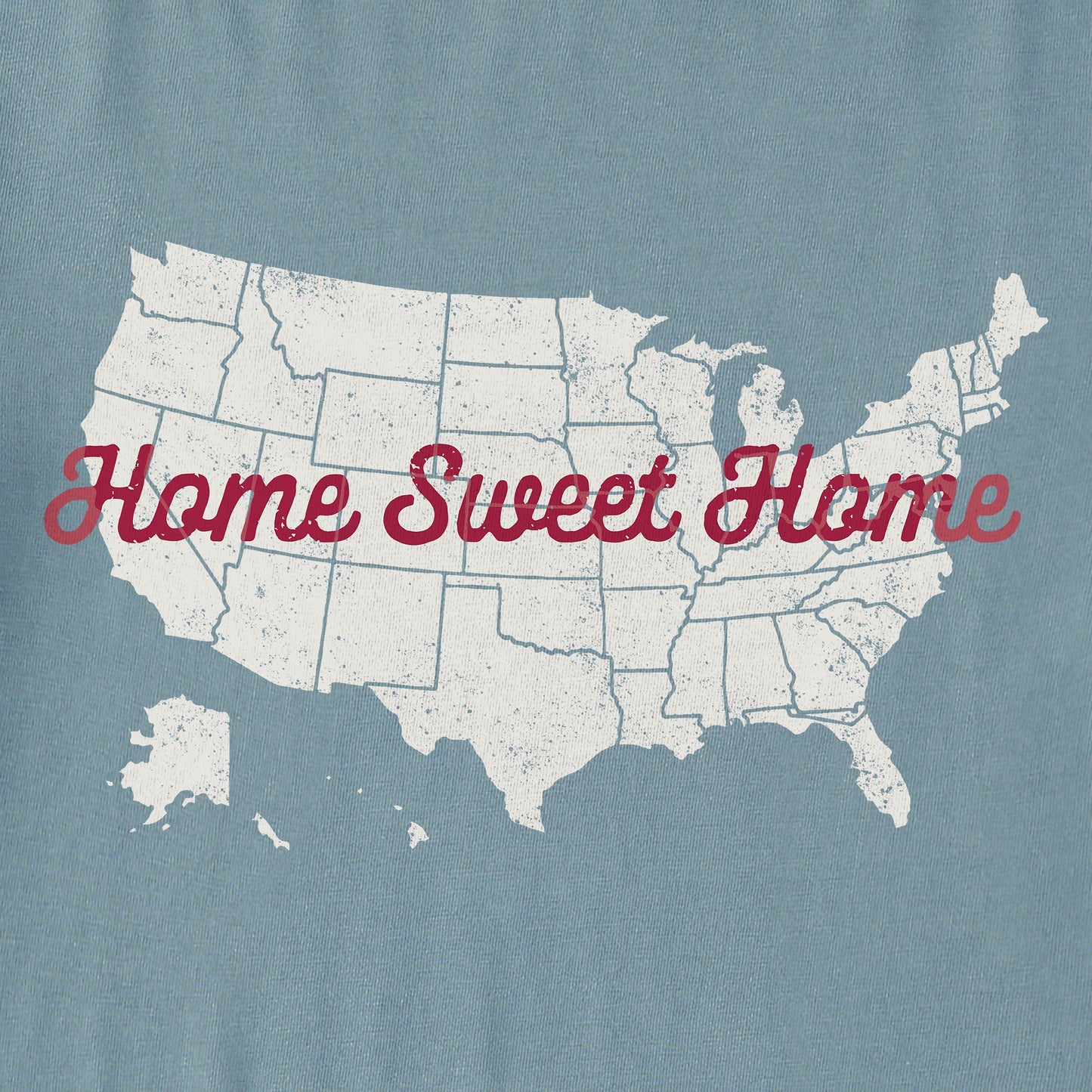 Women's Home Sweet Home USA Short Sleeve Crusher Tee