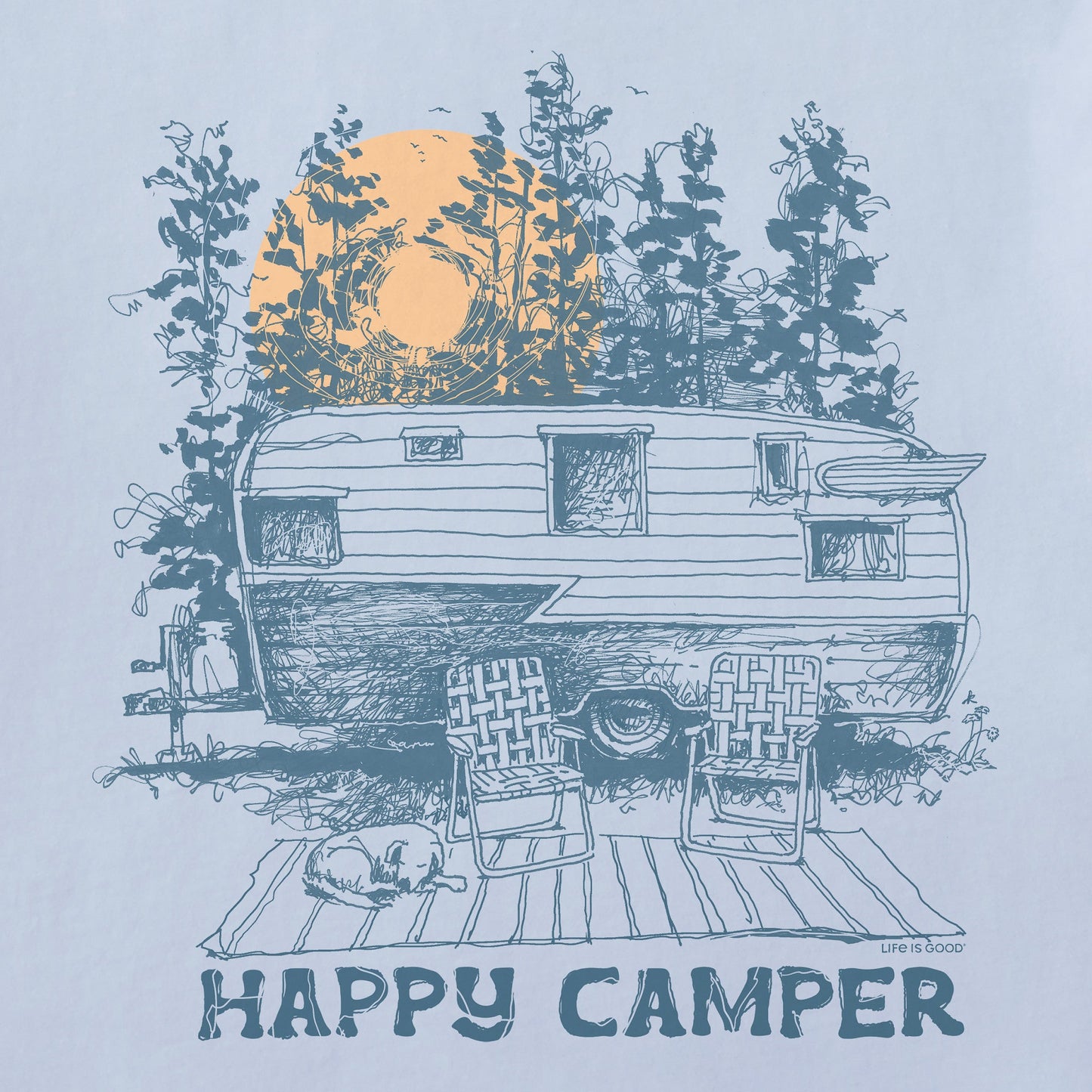 Women's Happy Camper Forest Short Sleeve Crusher Tee