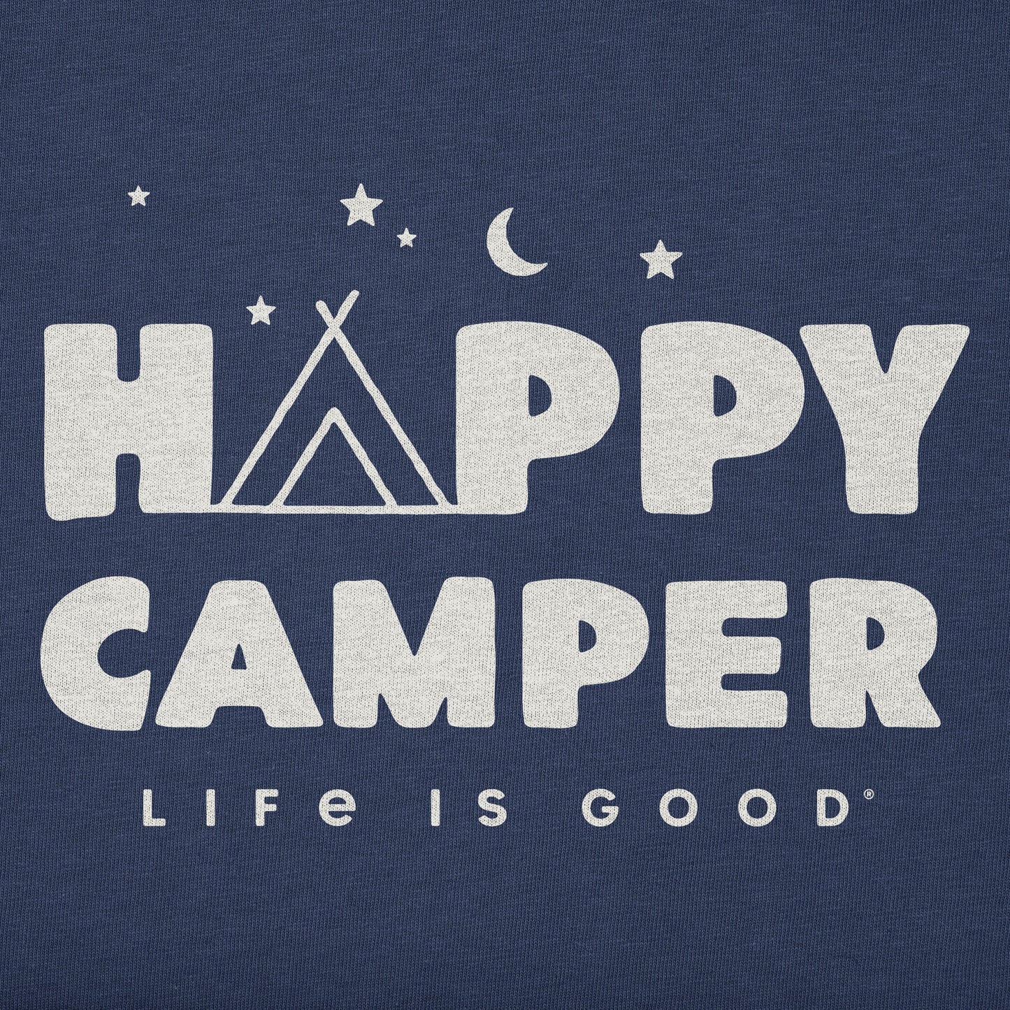 Kids Happy Camper Tent Night Short Sleeve Crusher Tee