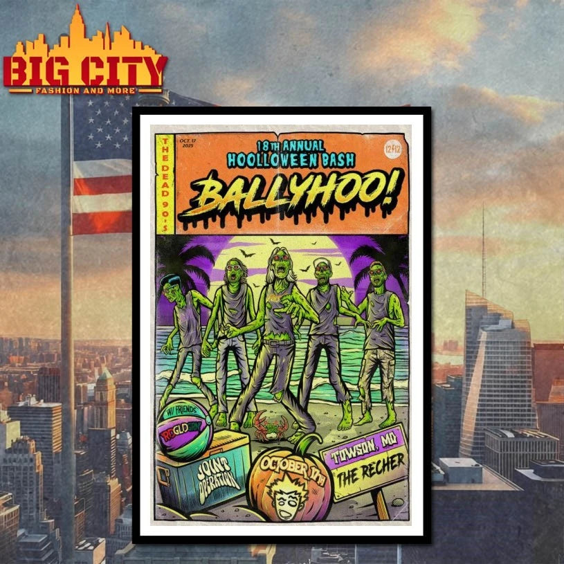 18th Annual Hoolloween Bash Ballyhoo! Towson, MD 2025 Poster shirt
