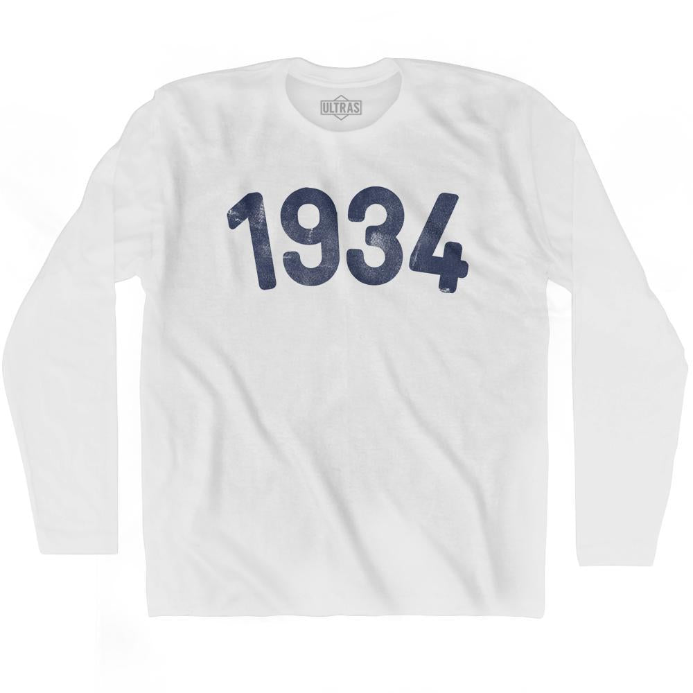1934 Year Celebration Adult Cotton Long Sleeve T-shirt Style001