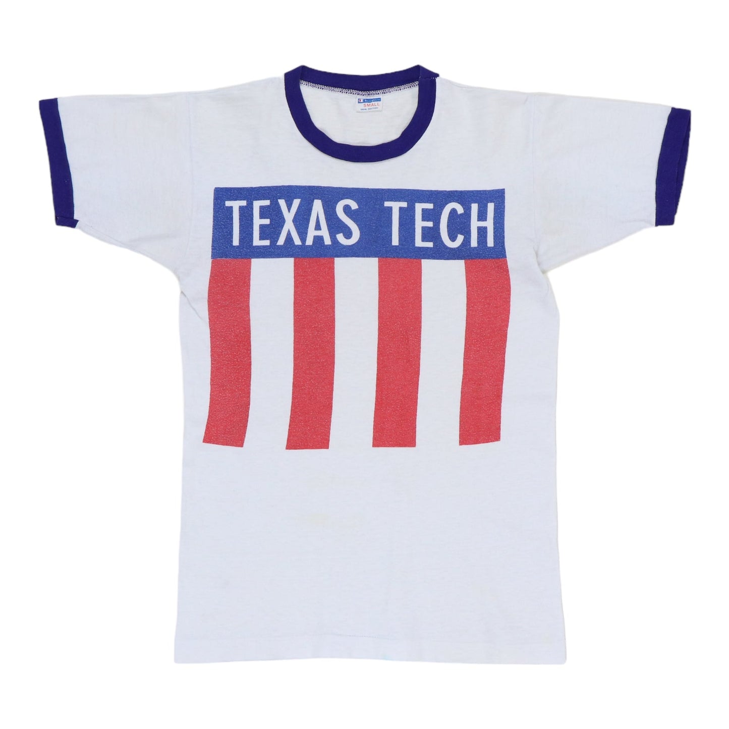 1970s Texas Tech Champion Blue Bar Shirt