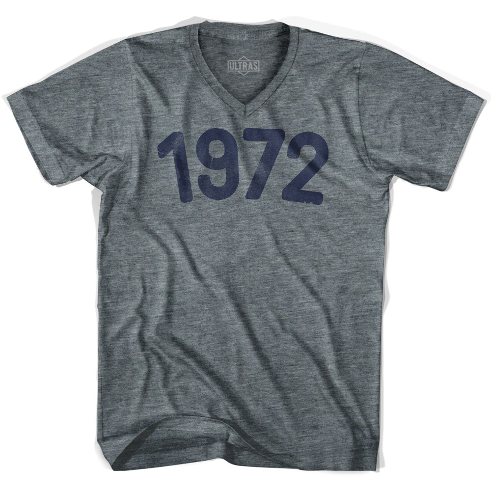 1972 Year Celebration Adult Tri-Blend V-neck T-shirt