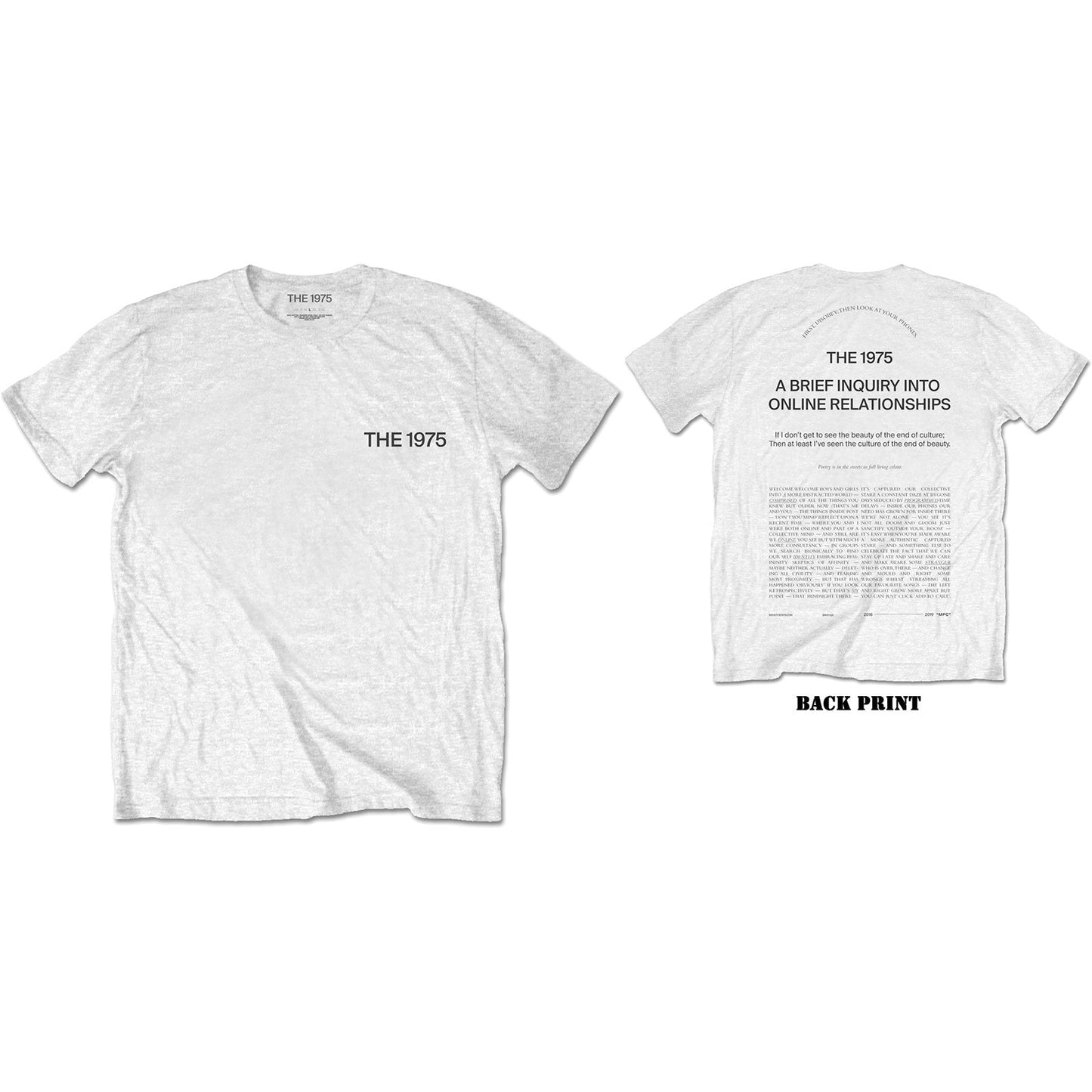 The 1975 T-Shirt: ABIIOR Welcome Welcome (Back Print)