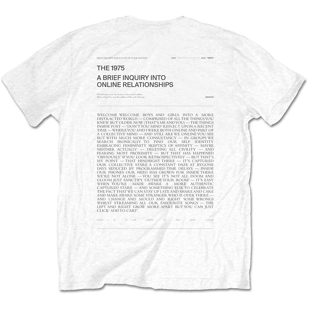 The 1975 | Official Band T-Shirt | A Brief Inquiry (Back Print) Style001