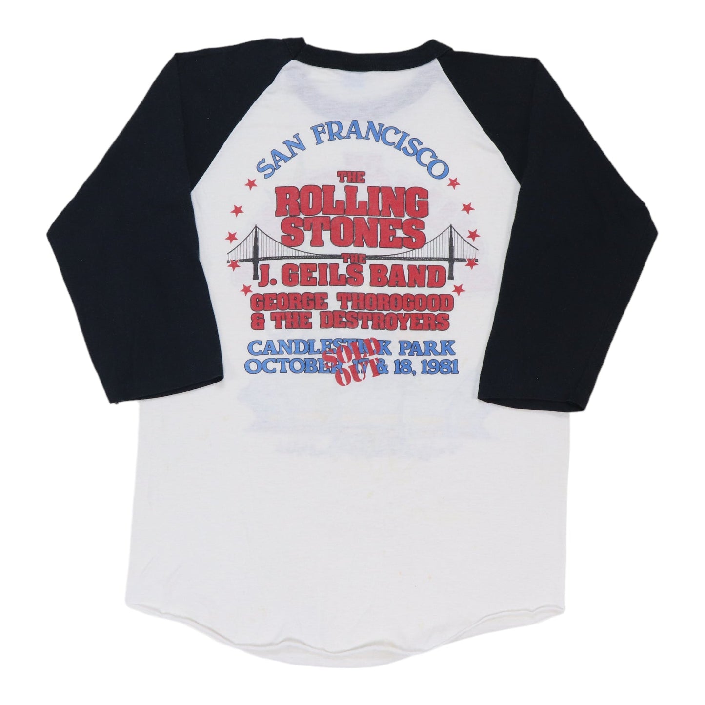 1981 Rolling Stones Tour Jersey Shirt Style003