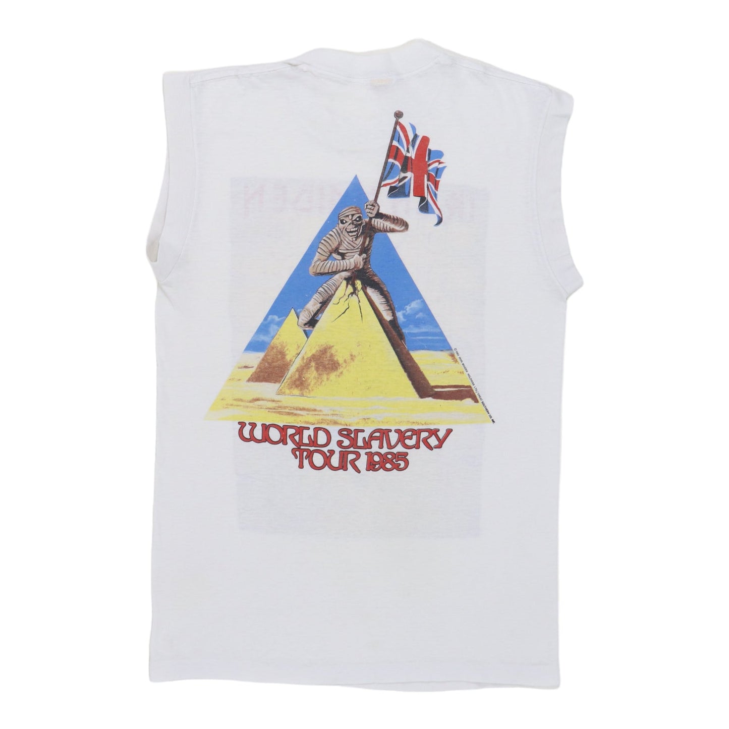 1985 Iron Maiden World Slavery Tour Sleeveless Shirt Style001