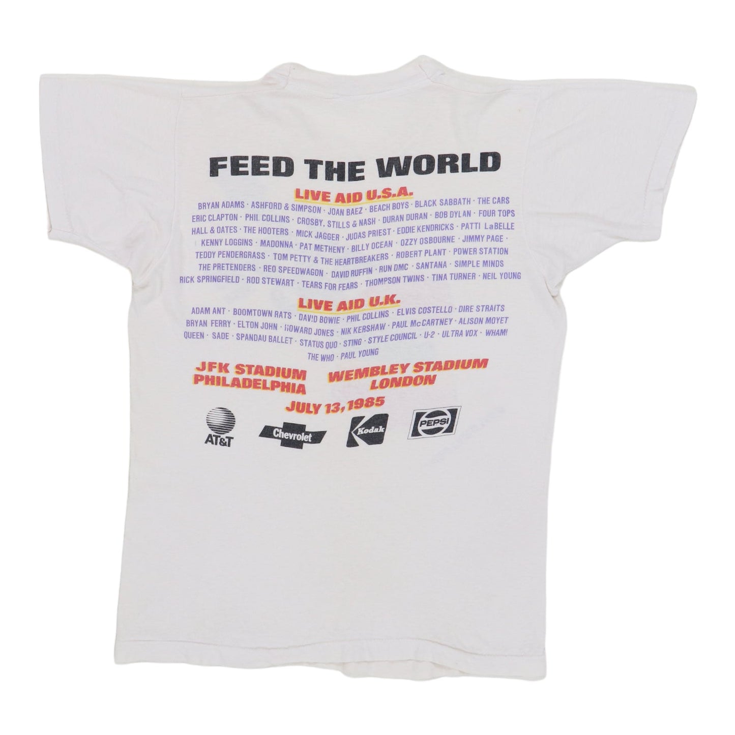 1985 Live Aid Philadelphia Concert Shirt Style001