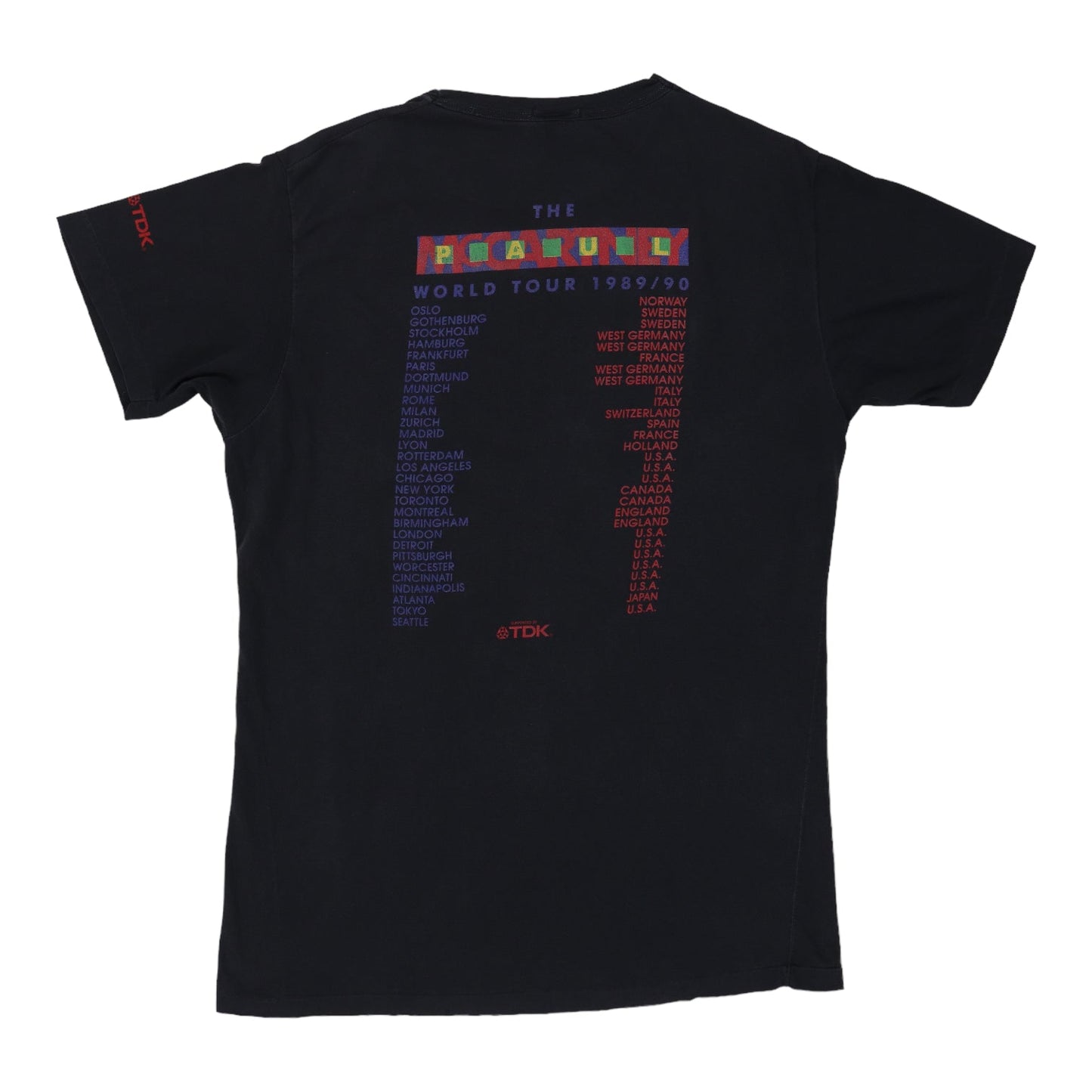 1989 Paul McCartney World Tour Shirt Style013