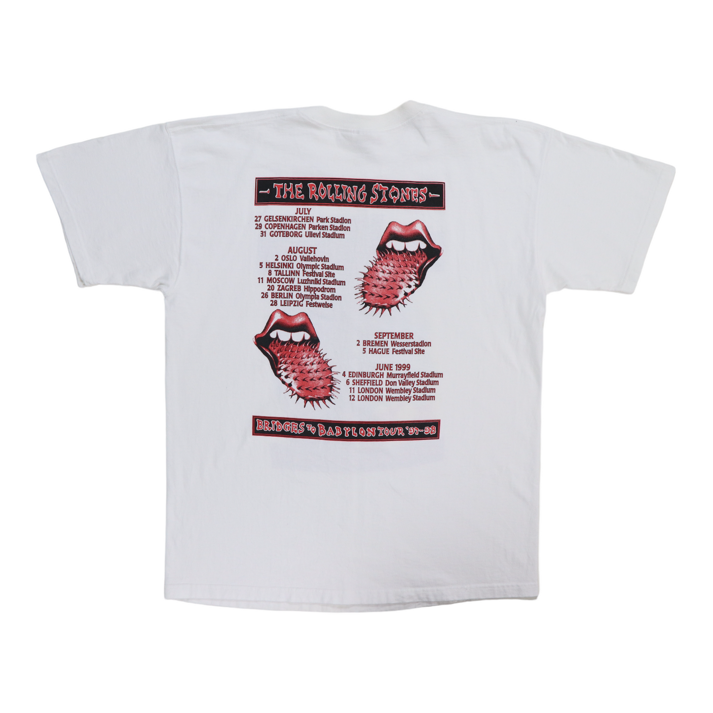 1997 Rolling Stones Bridges To Babylon Tour Shirt Style027