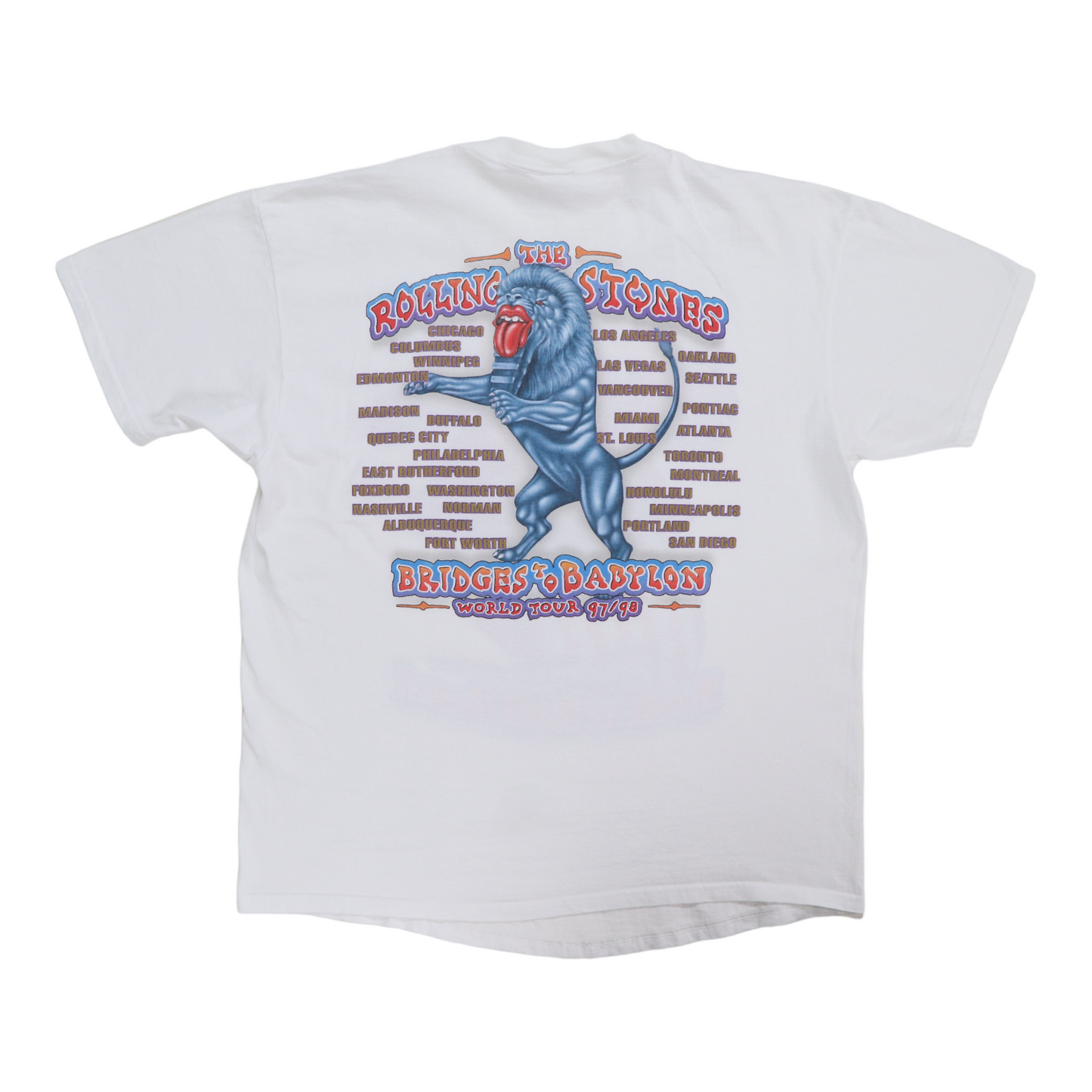 1997 Rolling Stones Bridges To Babylon Tour Shirt Style029