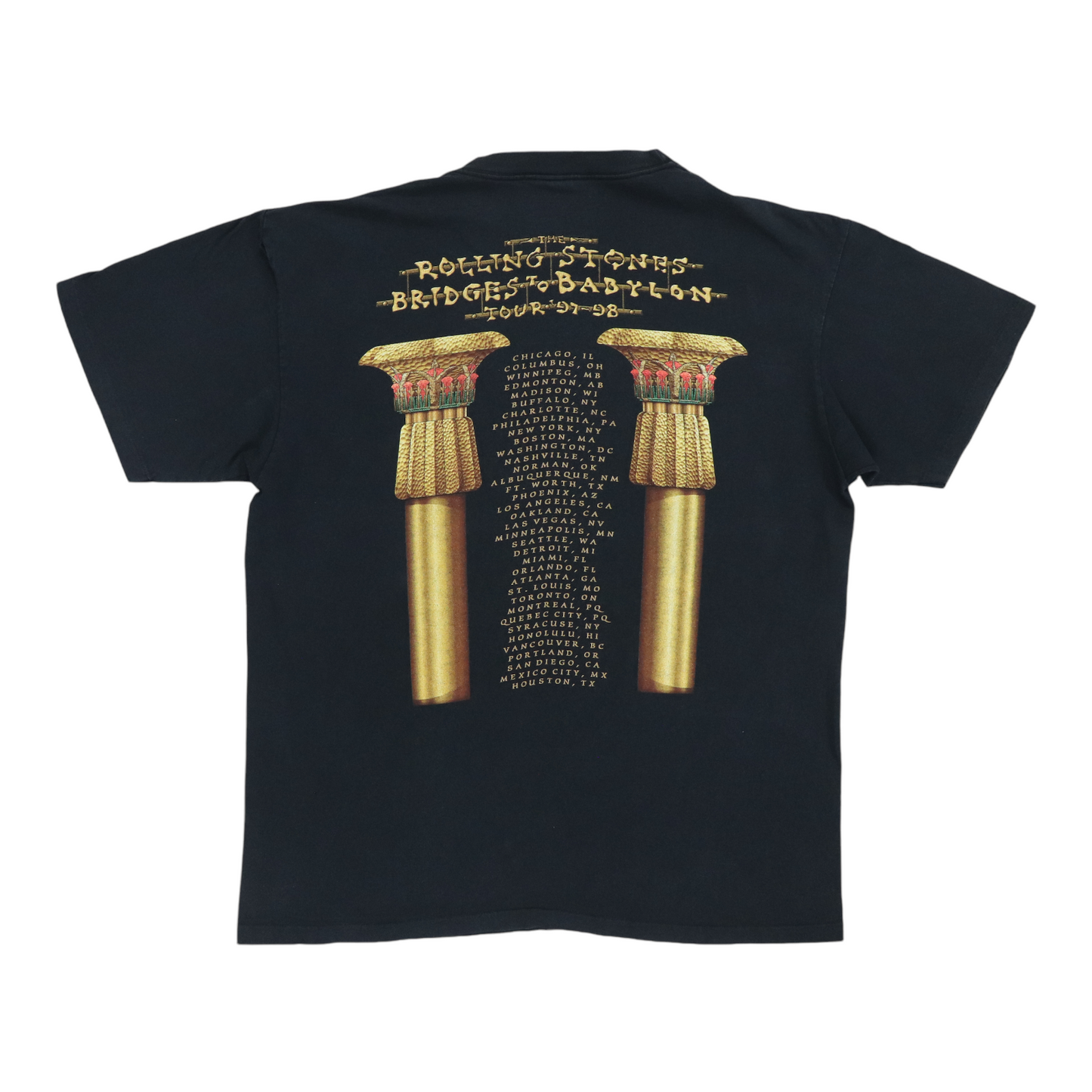 1997 Rolling Stones Bridges To Babylon Tour Shirt Style031