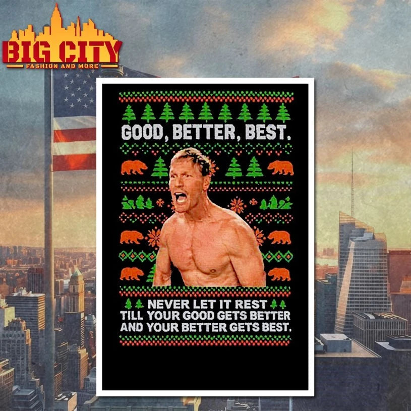 2025 Coach Ben Johnson Good Better Best ugly Christmas shirt