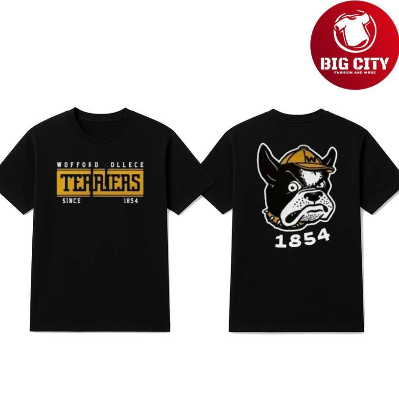 2025 Wofford College Terriers Bulldog 1854 Two Sided Shirt