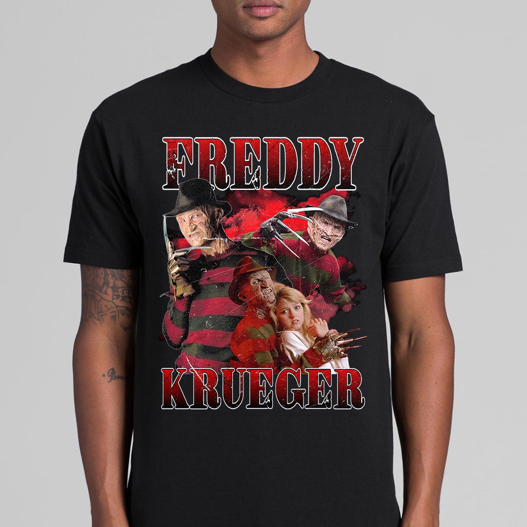 Freddy Krueger Horror movies T-Shirt Cotton Block Tee