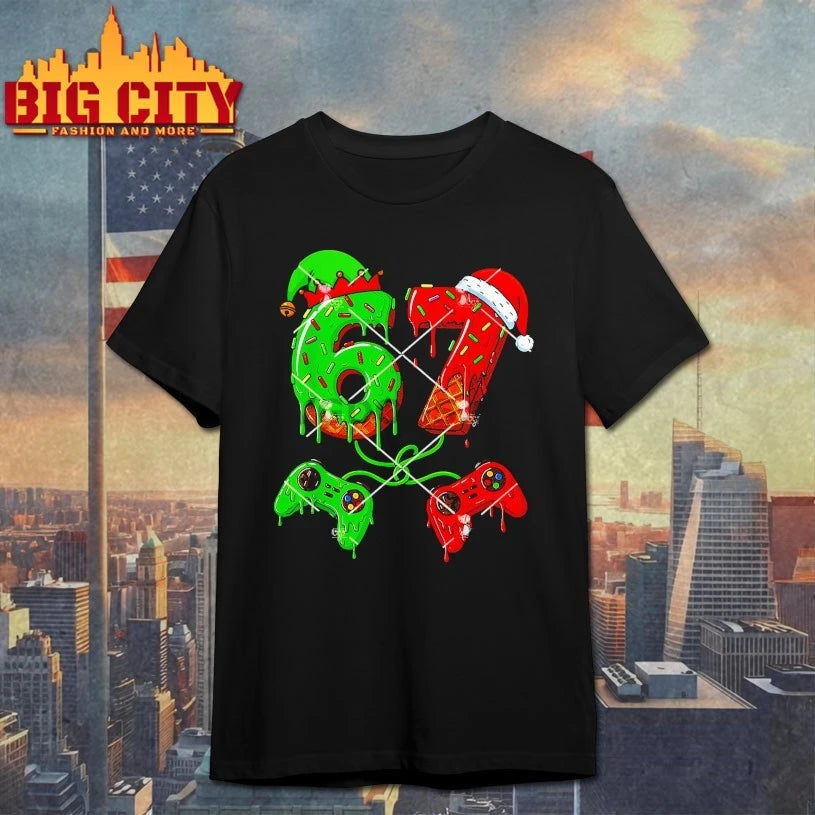 67 Ice Cream Drip Meme Gamer Christmas Boys shirt