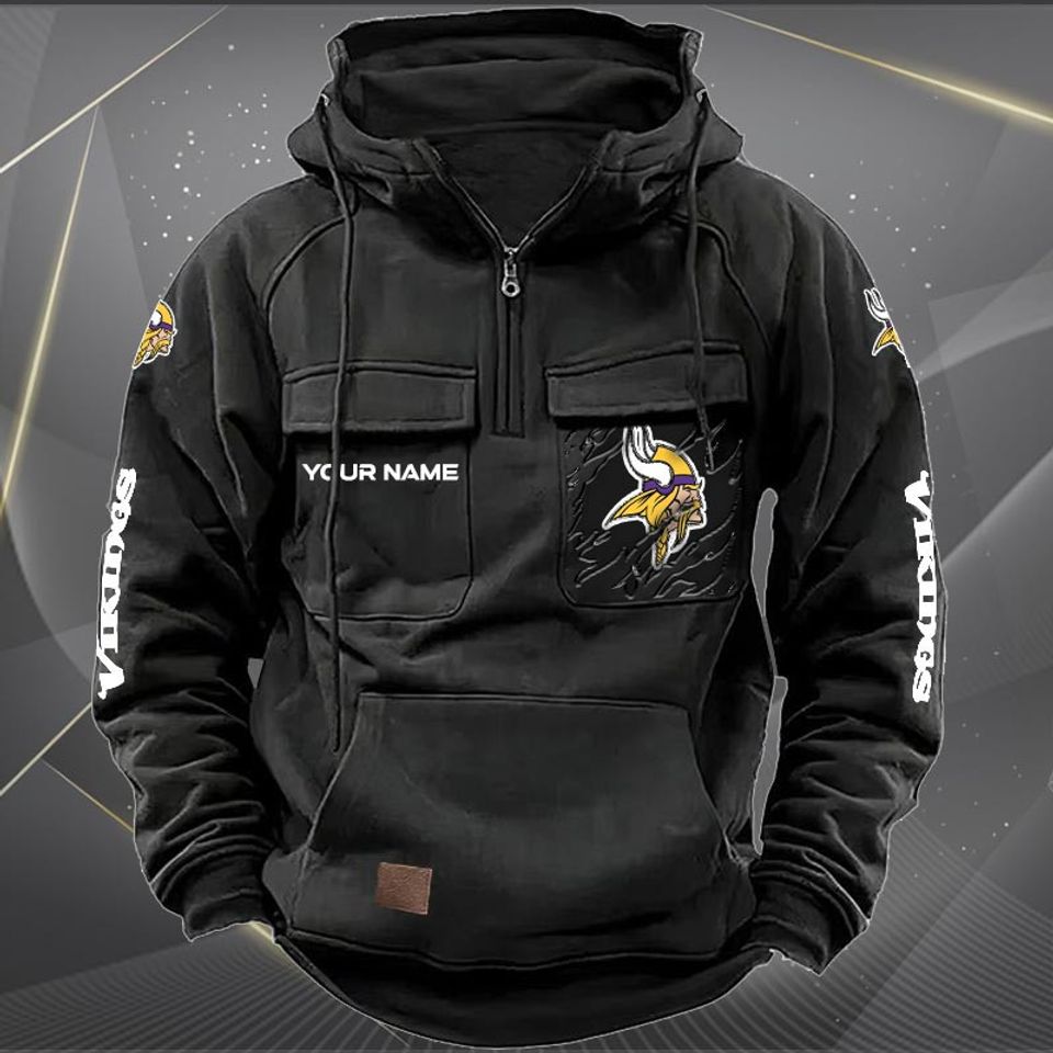 Minnesota Vikings Custom Cargo Hoodie