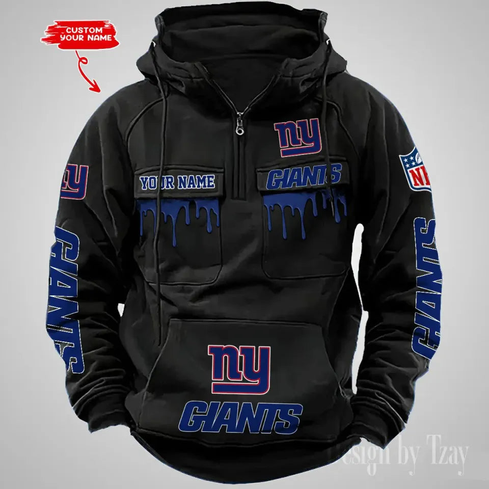 New York Giants Cargo Hoodie, Custom Gift For Fan