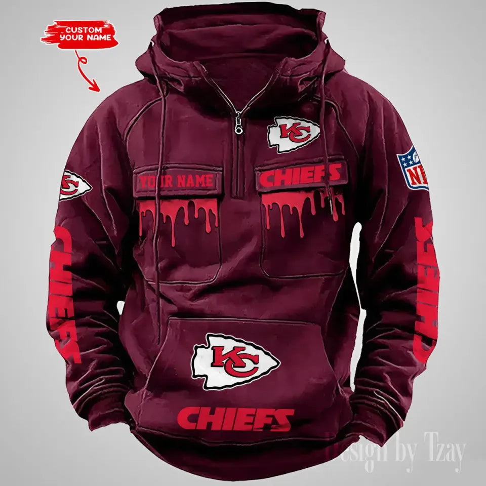 Chiefss KC Custom Vintage Hoodie For Men
