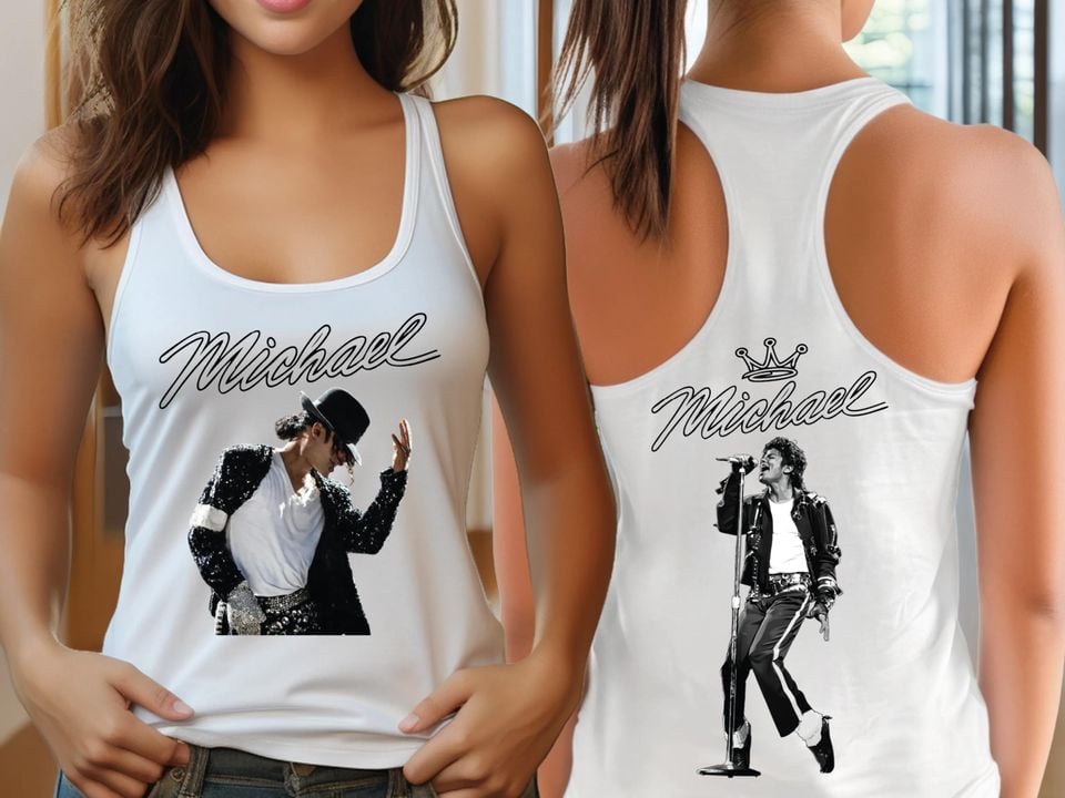 Michael Jackson Tank Top, Vintage Pop Icon Tank Top, Retro Music Graphic Tank Top