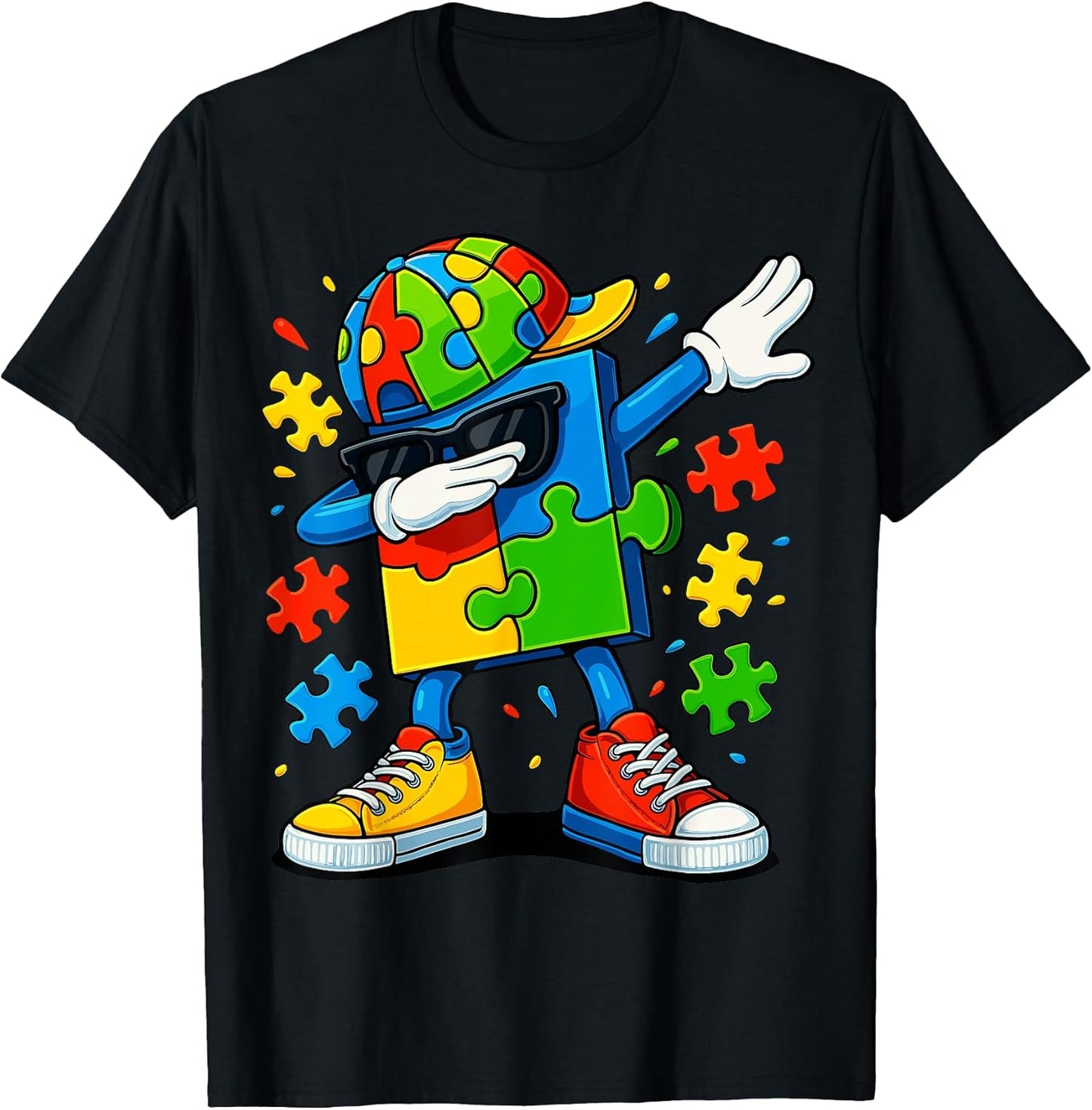 Autism Awareness Support Dabbing Puzzle