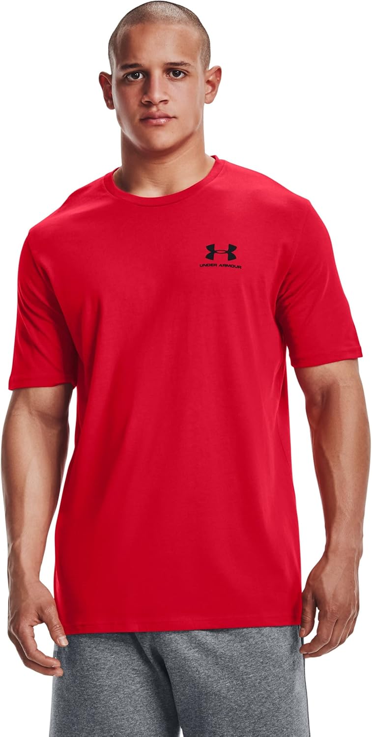 Men's UA Sportstyle Left Chest Short Sleeve Shirt XLT Gray