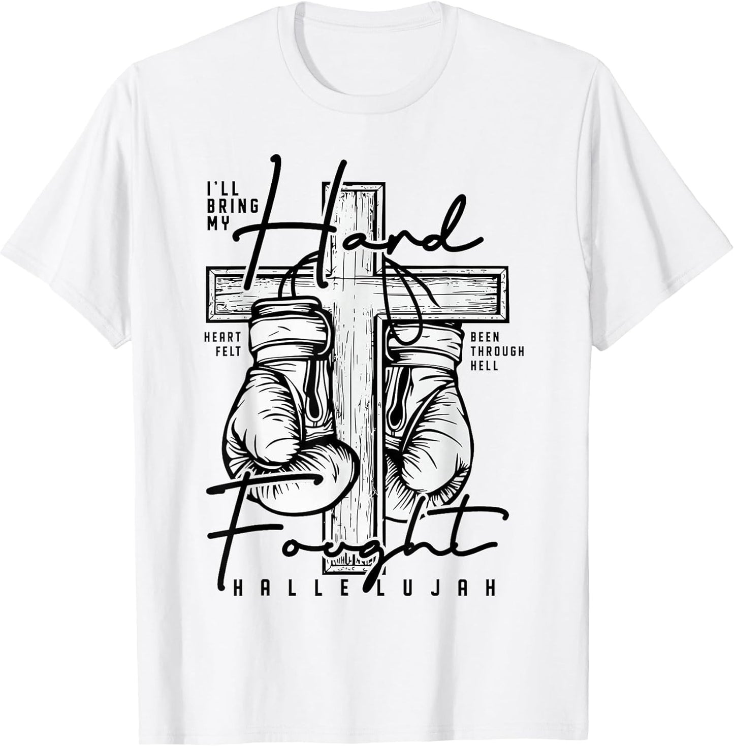 Retro Hard Fought Hallelujah Bible Verse
