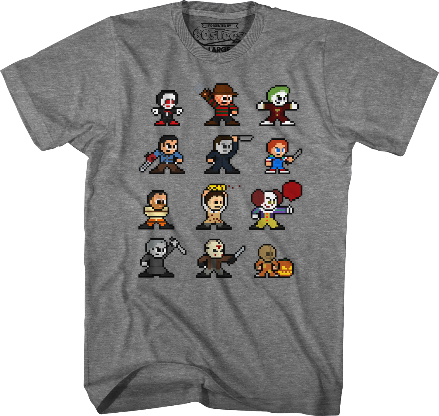 8-Bit Horror Icons T-Shirt