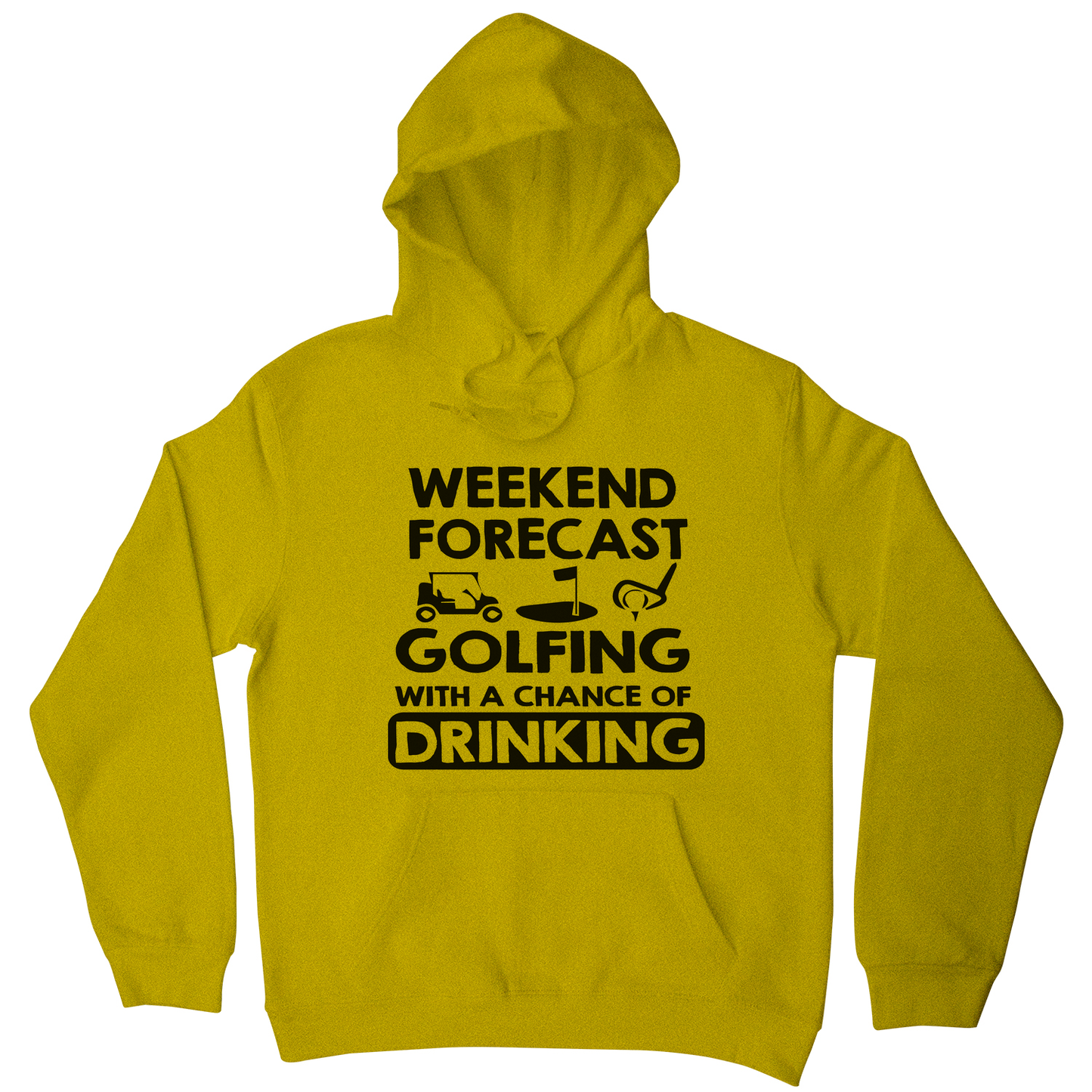 Weekend forcast golfing funny golf drinking hoodie