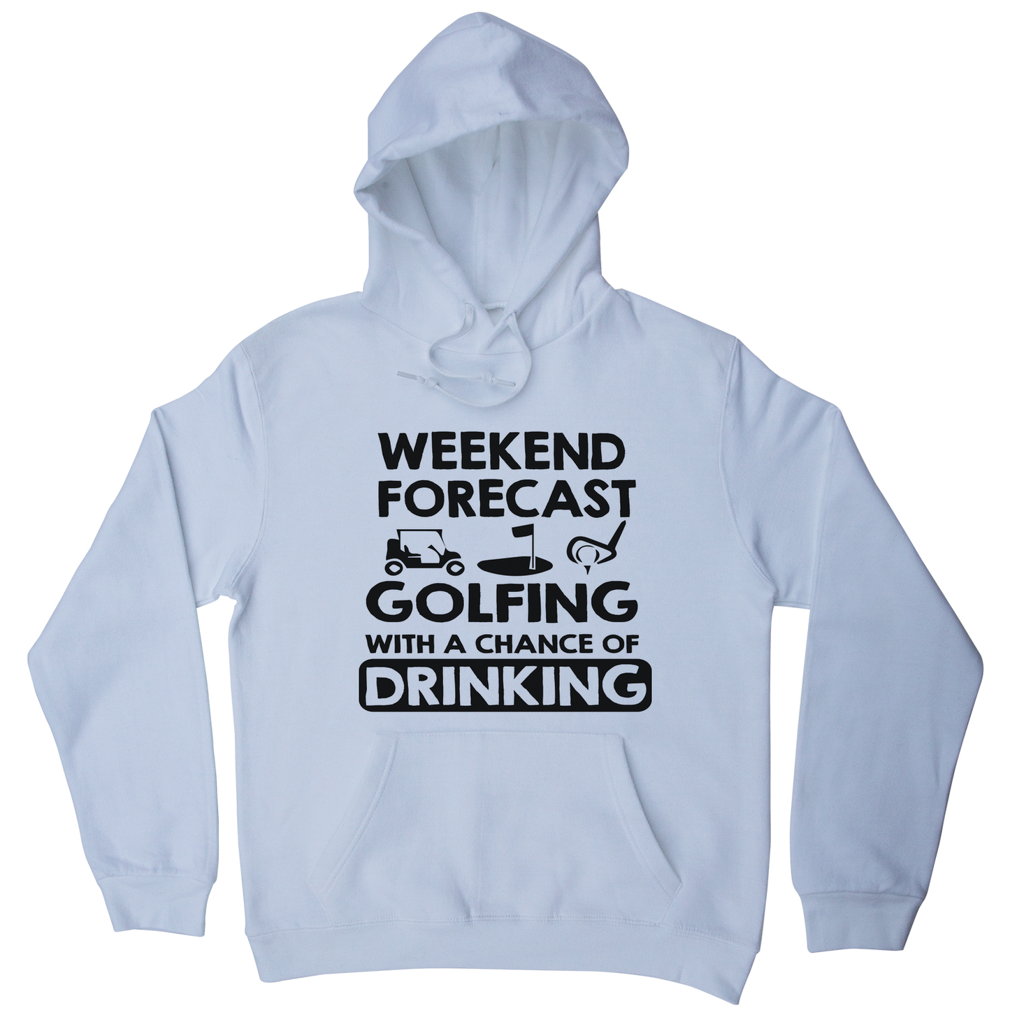 Weekend forcast golfing funny golf drinking hoodie