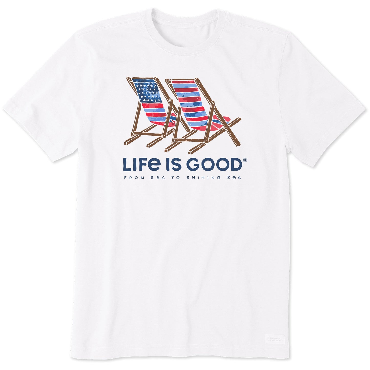 Men's Tie Dye Americana Beach Chairs Short Sleeve Tee