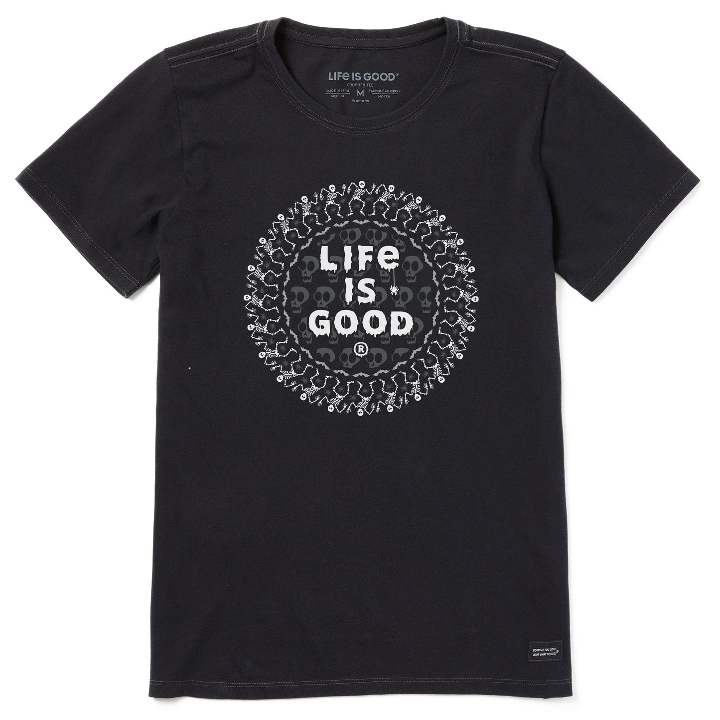 Women's Skeleton Coin Short Sleeve Crusher Tee