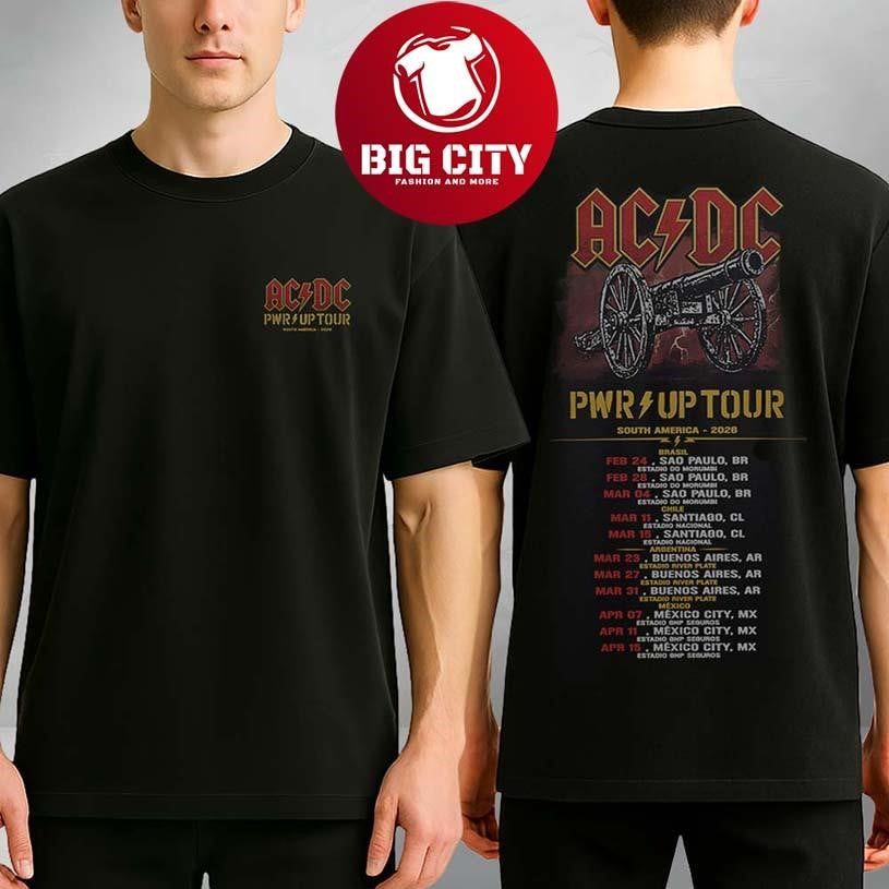 ACDC PWR UP Tour South America 2026-2028 Cannon Two Sided Shirt