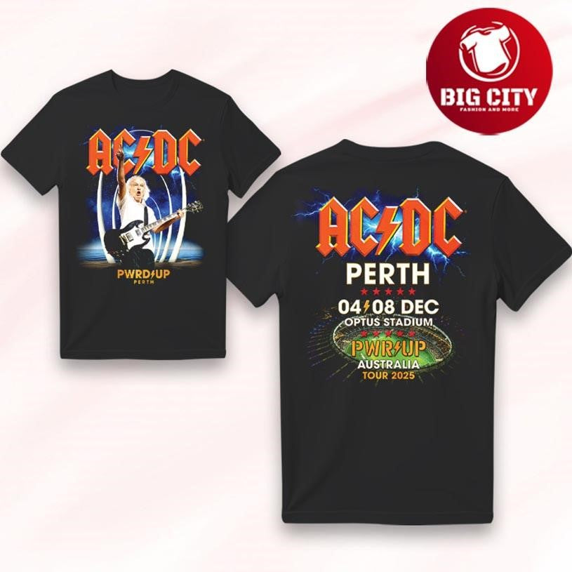 ACDC Perth PWR UP Tour Two Sided Shirt