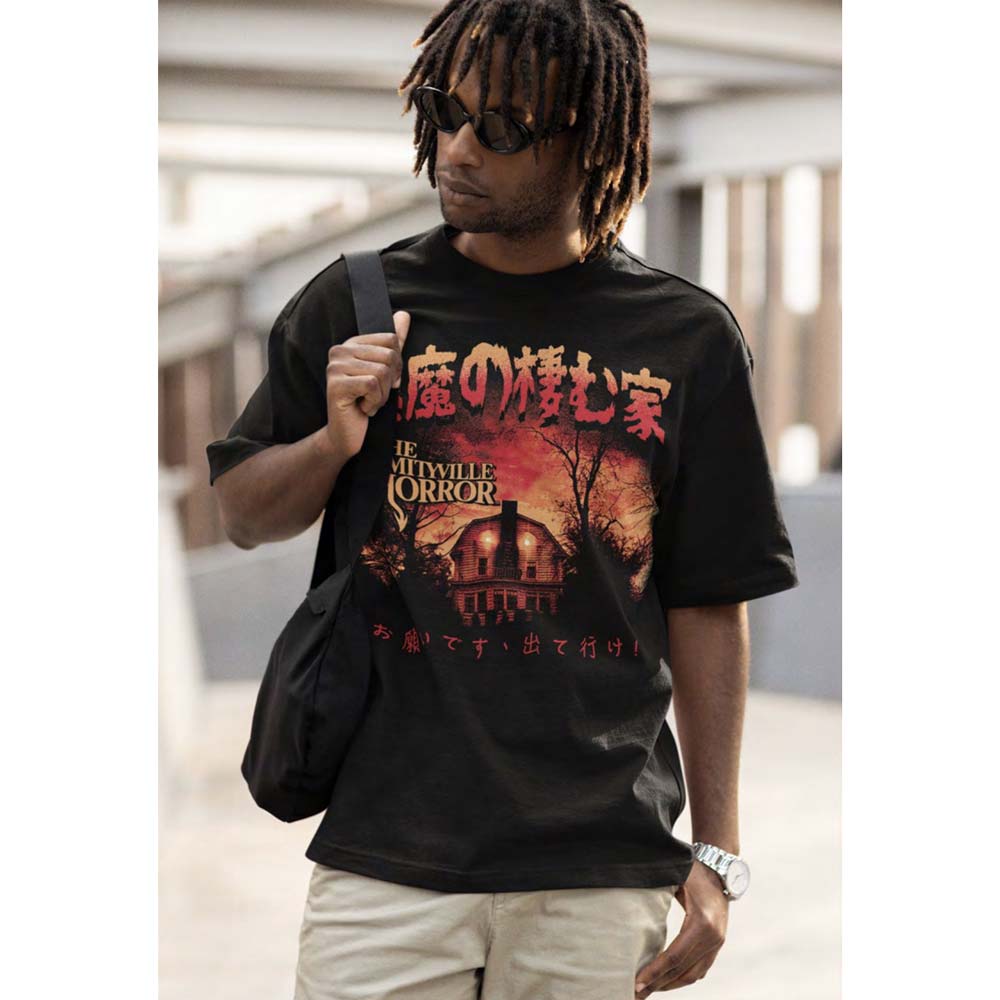 AMITYVILLE HORROR T-Shirt, Horror Ah Kanji Style001