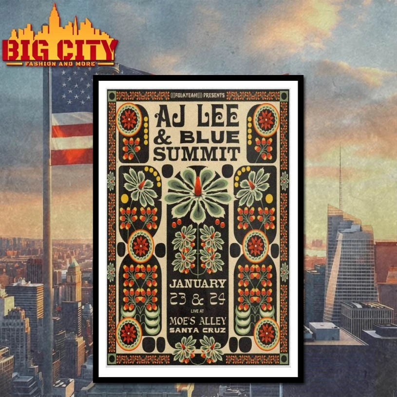 AJ Lee & Blue Summit Santa Cruz, CA January 23-24 2026 Poster Shirt
